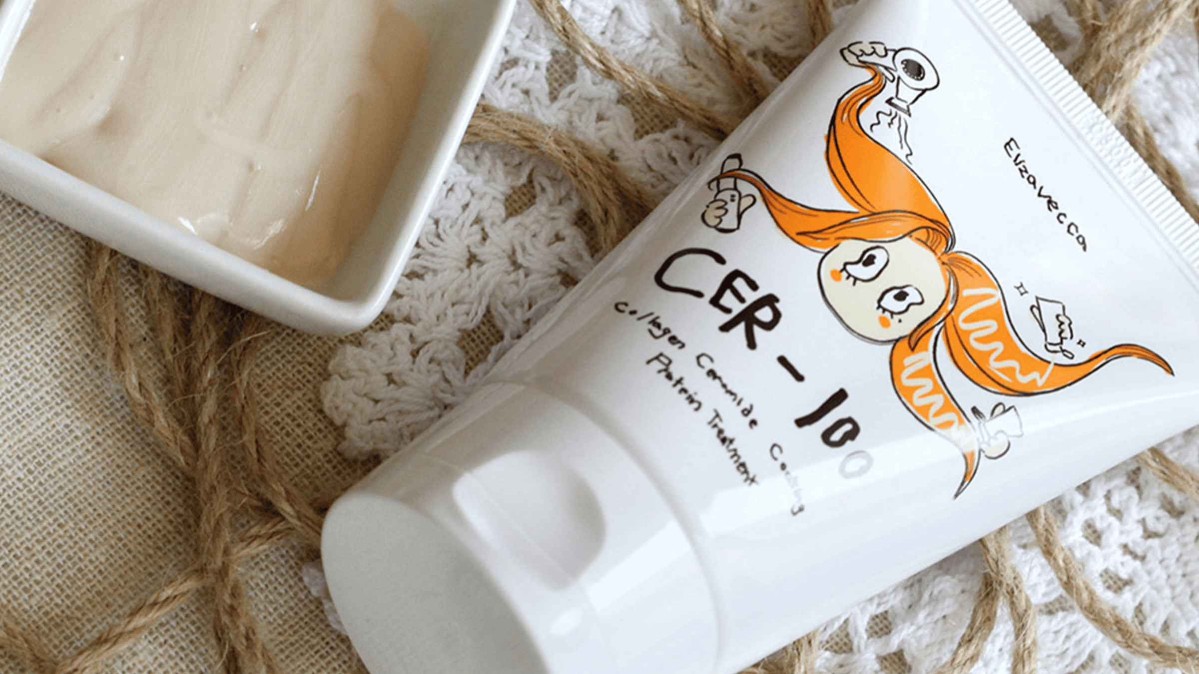 Elizavecca CER-100 Collagen Ceramide Coating Protein Treatment – närande hårinpackning med kollagen och ceramider för skadat och torrt hår