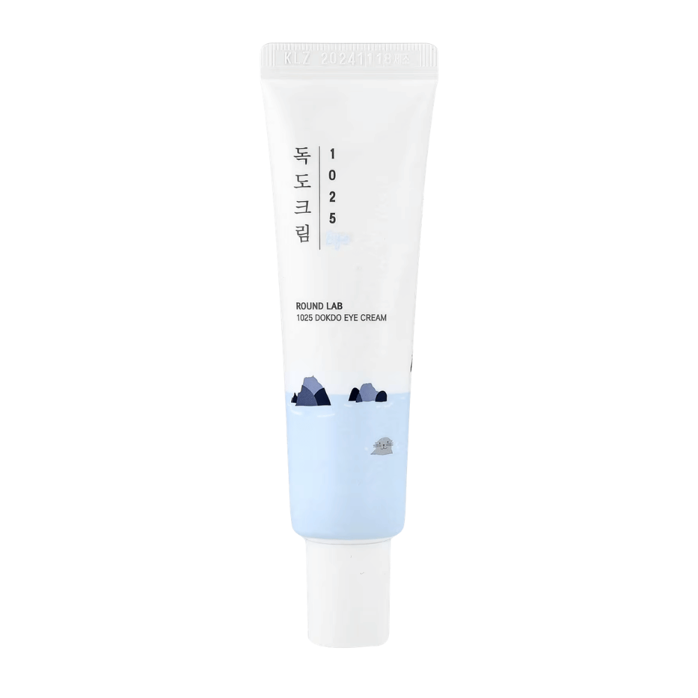 Round Lab 1025 Dokdo Eye Cream immagine del prodotto dal design minimalista, formula idratante per pelli sensibili e migliore elasticità della pelle