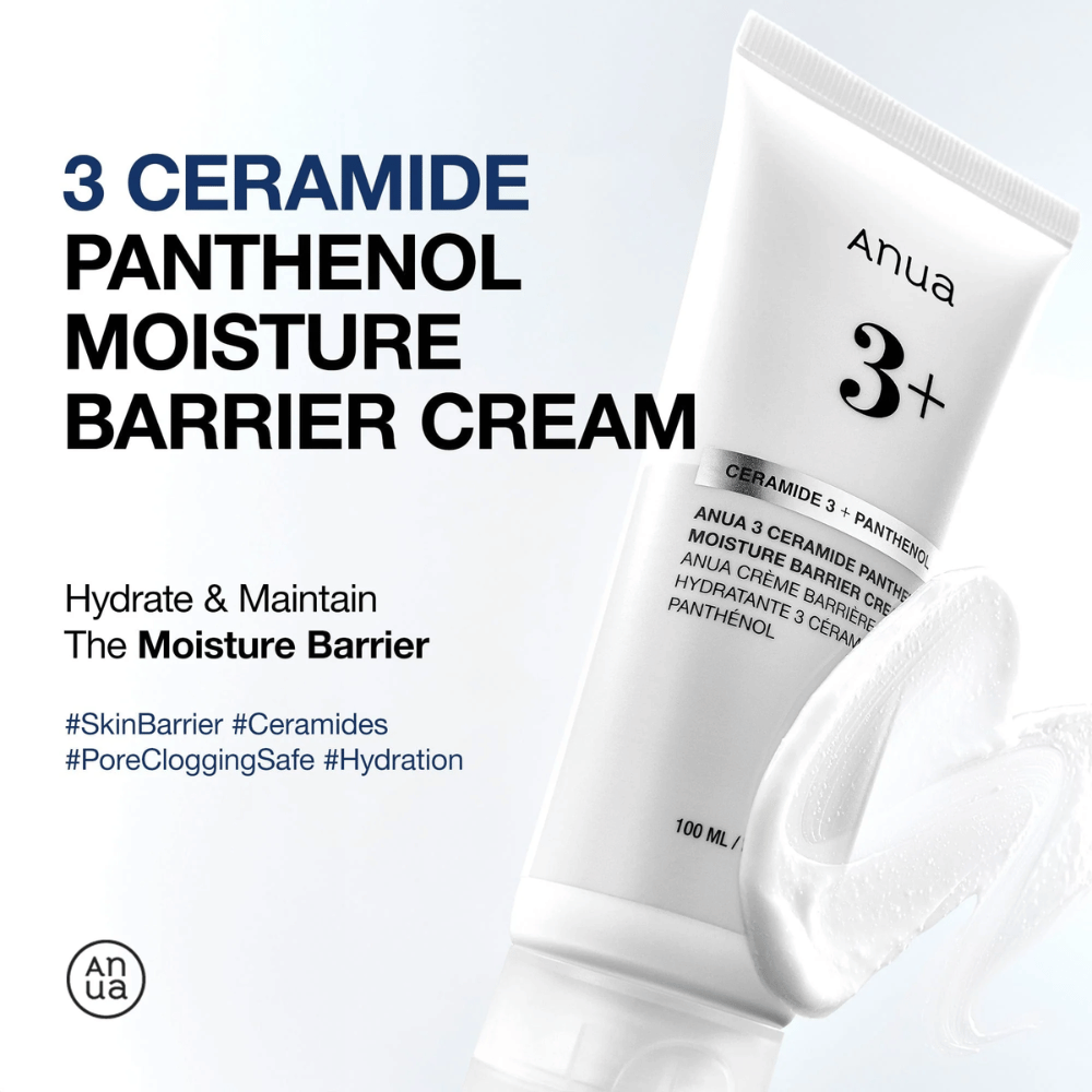 Anua 3 Ceramide Panthenol Moisture Barrier Cream – idrata e rafforza la barriera protettiva della pelle.
