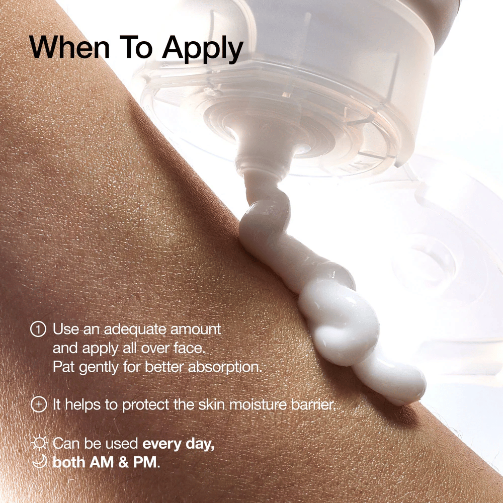 Anua 3 Ceramide Panthenol Cream si applica sulla pelle – rafforza la barriera di umidità e può essere utilizzato sia al mattino che alla sera.