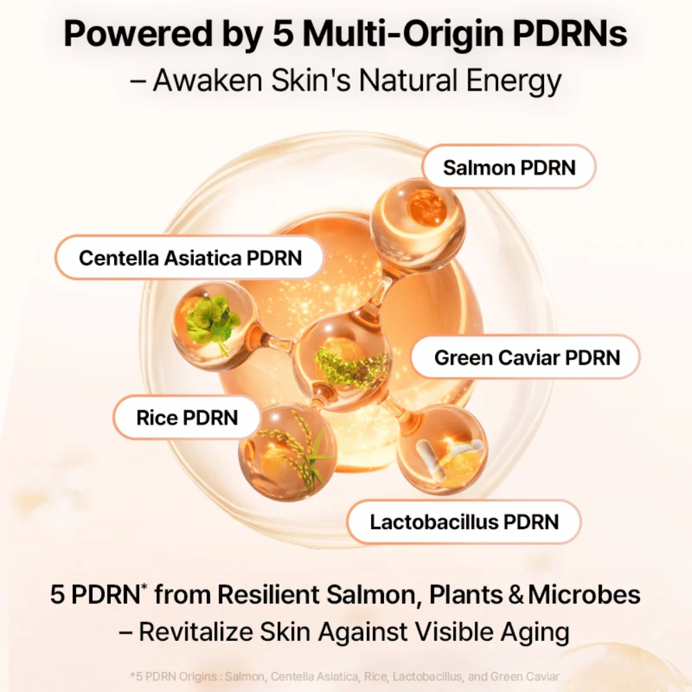 COSRX 5 PDRN B5 Vital Soothing Toner con multi-origin PDRN da salmone, centella, riso, lactobacillus e caviale verde