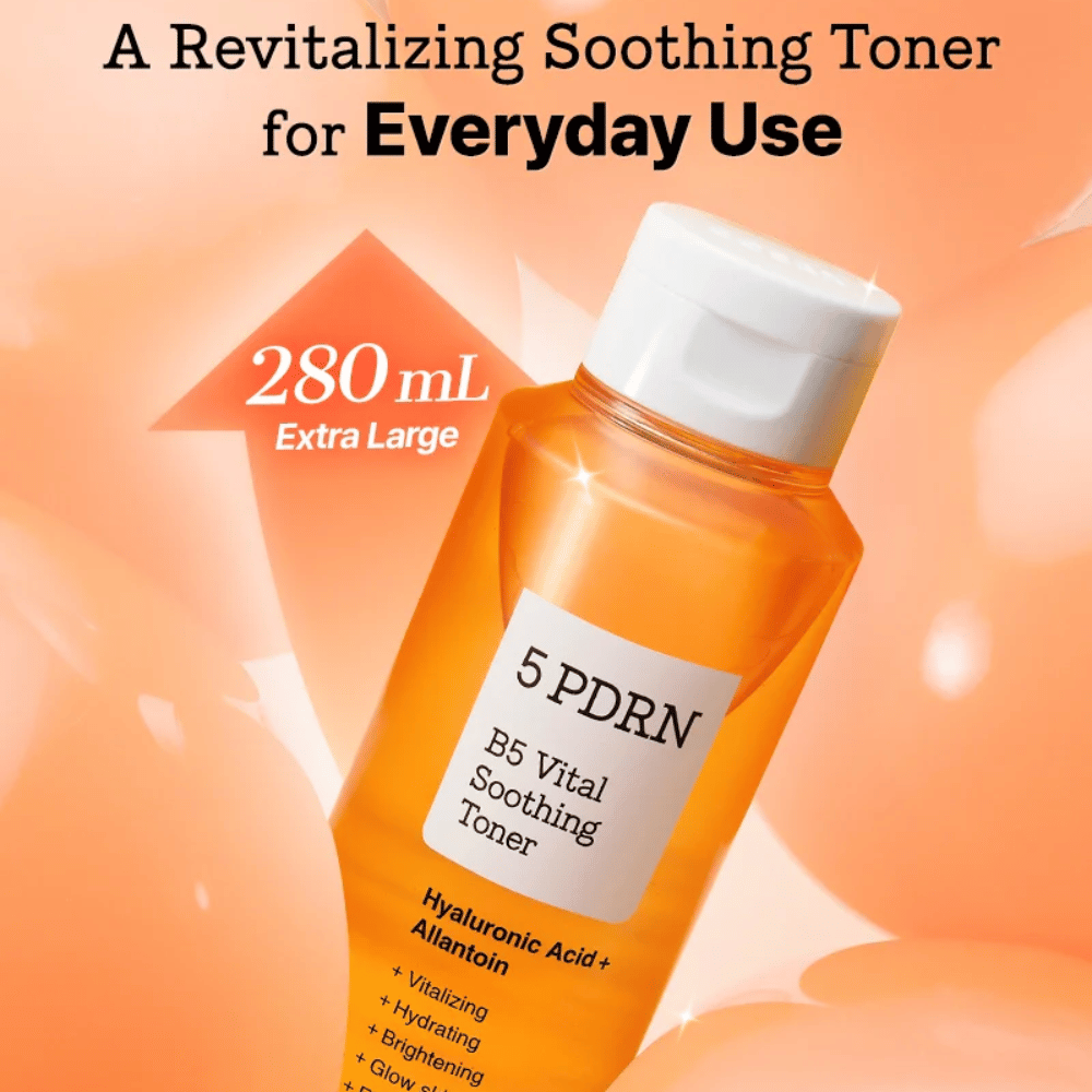 COSRX 5 PDRN B5 Vital Soothing Toner 280 ml tonico viso extra large lenitivo con acido ialuronico e allantoina per uso quotidiano