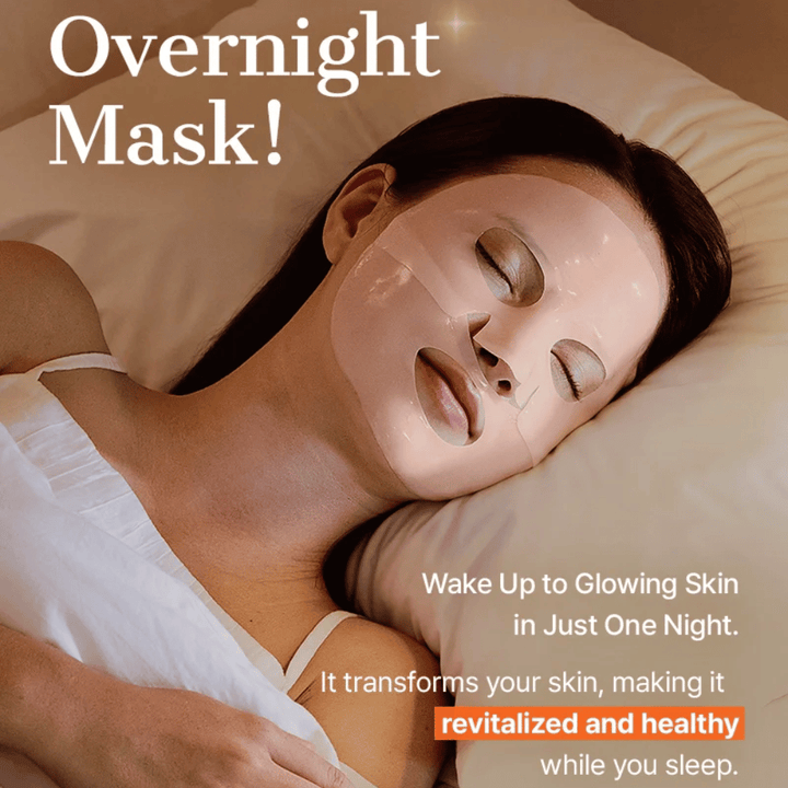 COSRX 5 PDRN Hyaluronic Acid Vital Hydrating Hydrogel Mask come maschera notturna per idratazione intensa, rinnovamento della pelle e luminosità durante la notte