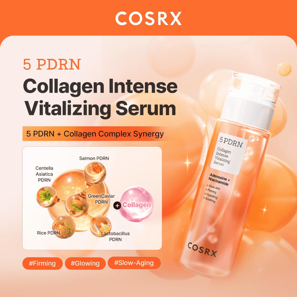 COSRX 5 PDRN siero con complesso di collagene che rafforza la barriera cutanea, dona luminosità e contrasta i segni dell’età