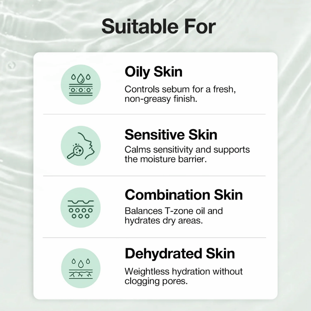 NINELESS A-Control 10% Azelaic Acid Serum è adatto a pelle grassa, mista, sensibile e secca in superficie e aiuta a bilanciare il sebo e a idratare la pelle.