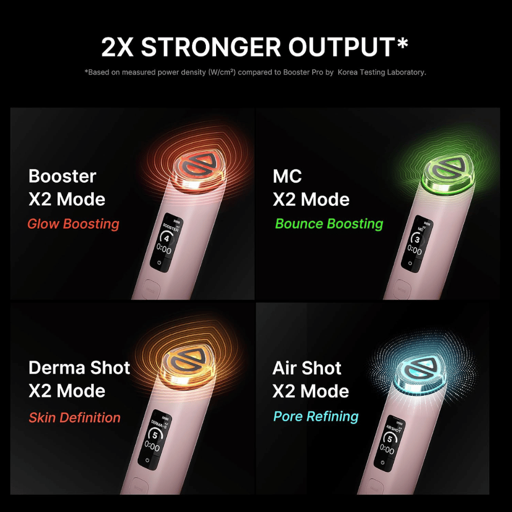 medicube AGE-R Booster Pro X2 dispositivo per il viso con quattro modalità di trattamento per luminosità, affinamento dei pori, elasticità e rinnovamento della pelle