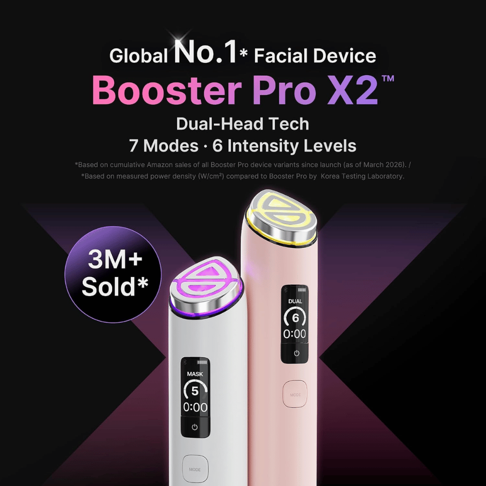 medicube AGE-R Booster Pro X2 dispositivo avanzato per la cura della pelle con Dual-Head Tech, sette modalità di trattamento e sei livelli di intensità