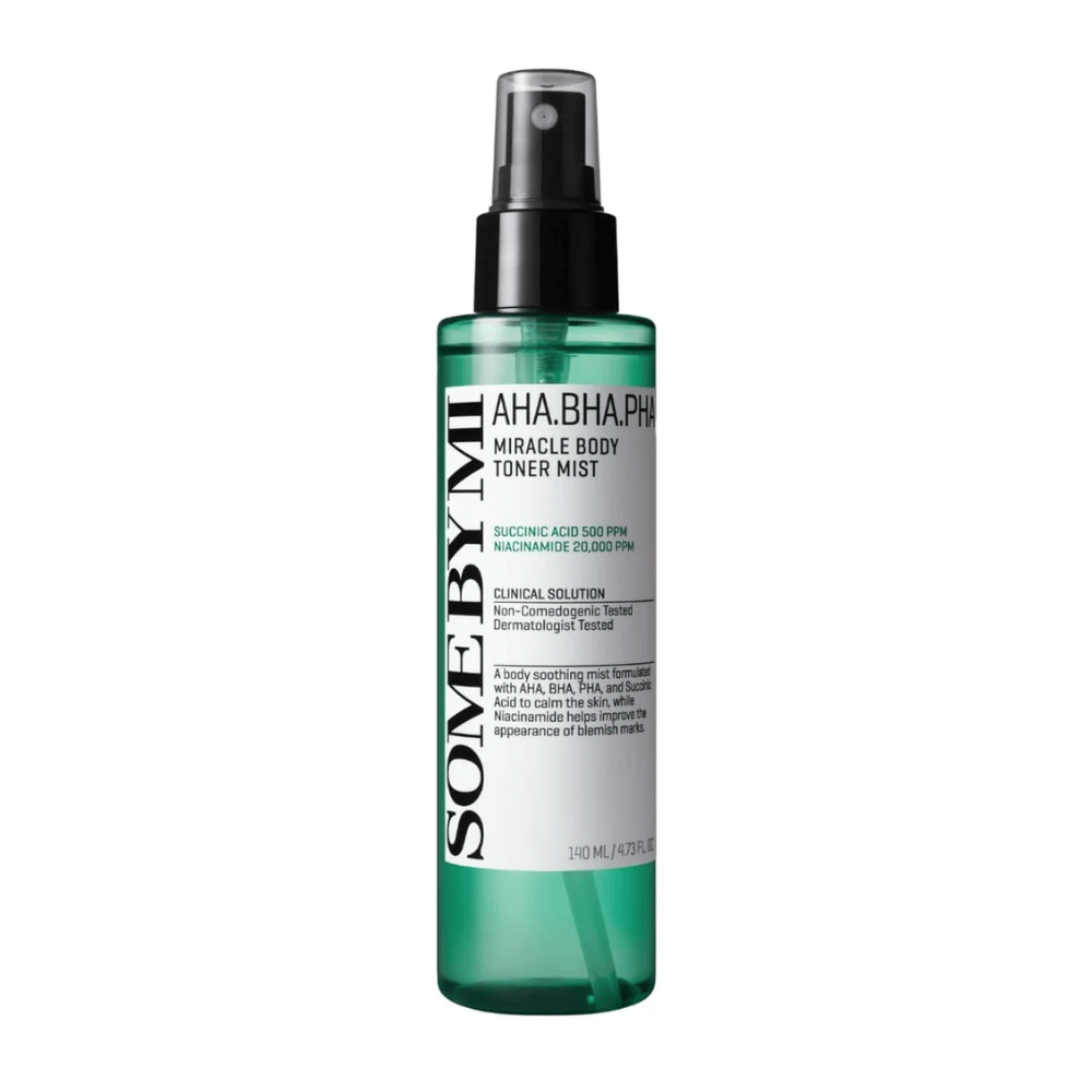 Some By Mi AHA BHA PHA Miracle Body Tonico viso Mist spray per il corpo – mist esfoliante coreano che aiuta a pulire i pori, ridurre i brufoli e dare una pelle più uniforme.