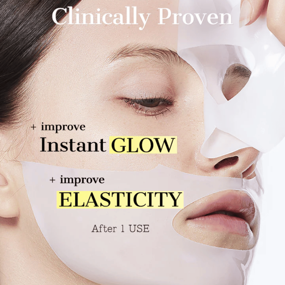 Maschera Snail Mucin clinicamente testata COSRX che offre luminosità immediata e migliorata elasticità della pelle già dopo un uso.