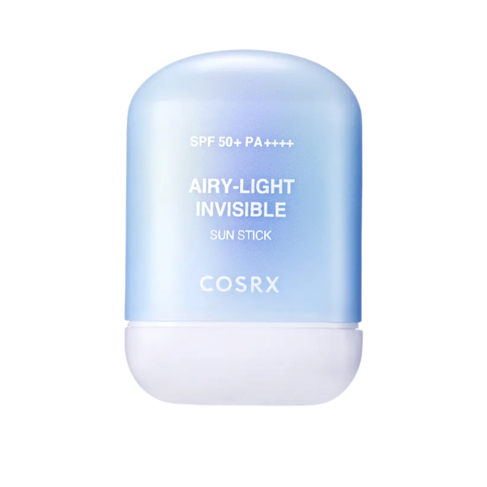 Immagine del prodotto su COSRX Airy-Light Invisible Sun Stick 19 g – stick solare trasparente con alta protezione UV e sensazione setosa.