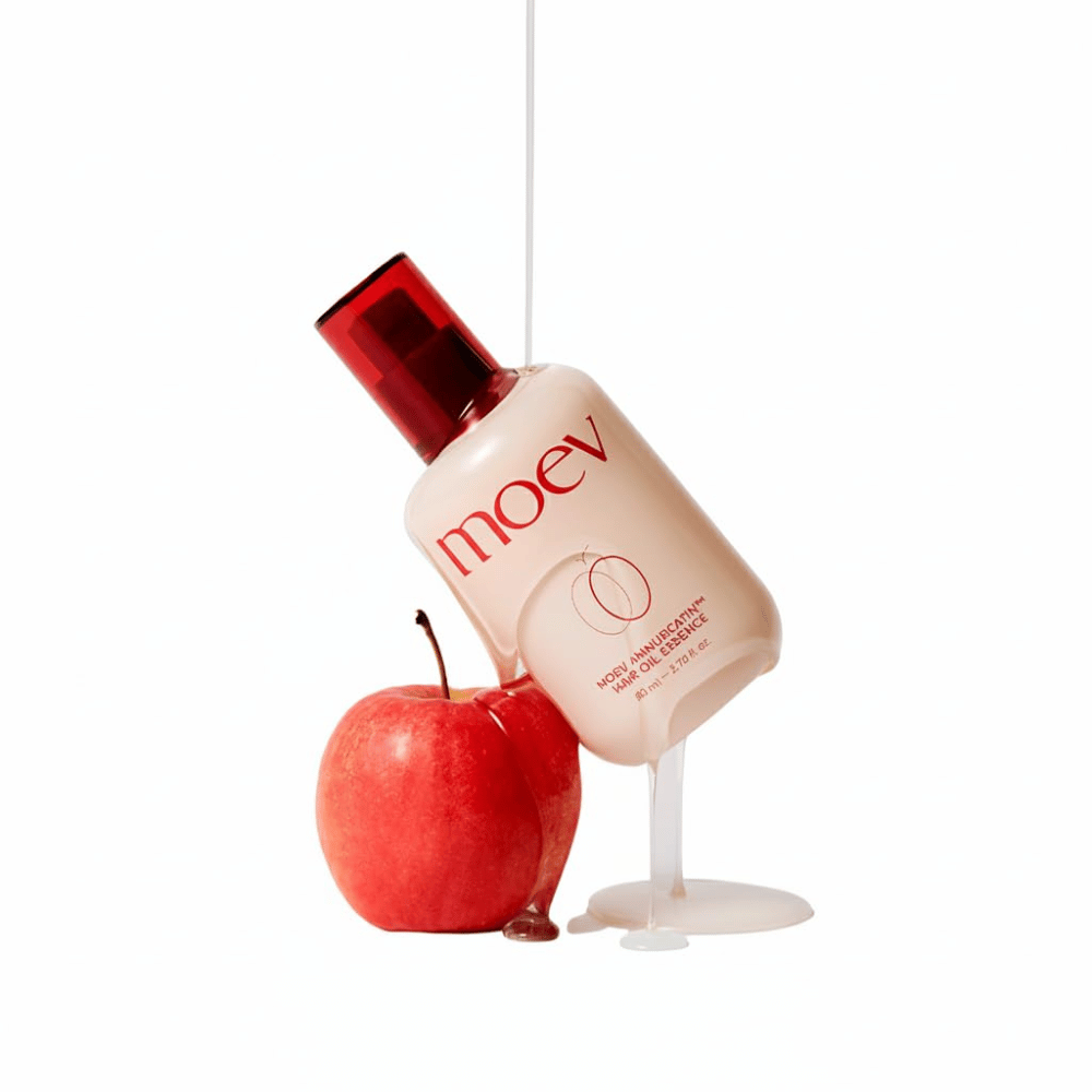 MOEV Annurcatin Hair Oil Essence con mela rossa – olio per capelli ispirato agli antiossidanti della mela Annurca per capelli più forti, lucenti e sani.
