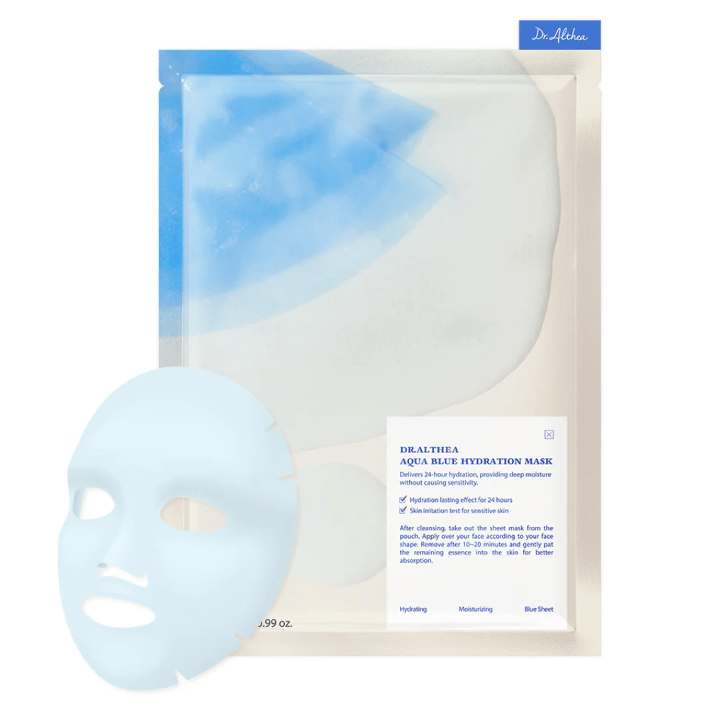 Dr. Althea Aqua Blue Hydration Mask
Fornisce 24 ore di idratazione profonda senza irritare la pelle. Perfetto per la pelle sensibile. La maschera contiene azulene che calma e idrata intensamente.