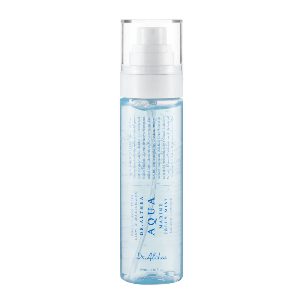 Immagine del prodotto di Dr. Althea Aqua Marine Jelly Mist con confezione trasparente e formula a base di gelatina