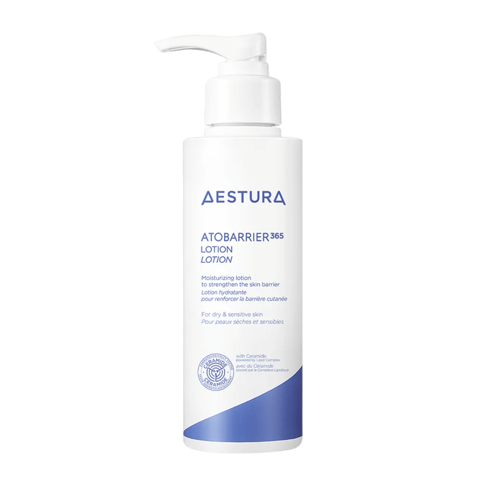 Immagine del prodotto di AESTURA Atobarrier 365 Lotion – lozione idratante per pelle secca e sensibile con ceramide e niacinamide.