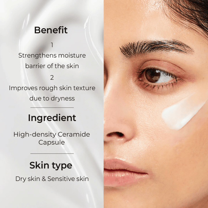 AESTURA Atobarrier 365 Lotion rafforza la barriera di umidità della pelle, migliora la pelle secca e contiene capsule di ceramide per la pelle sensibile.