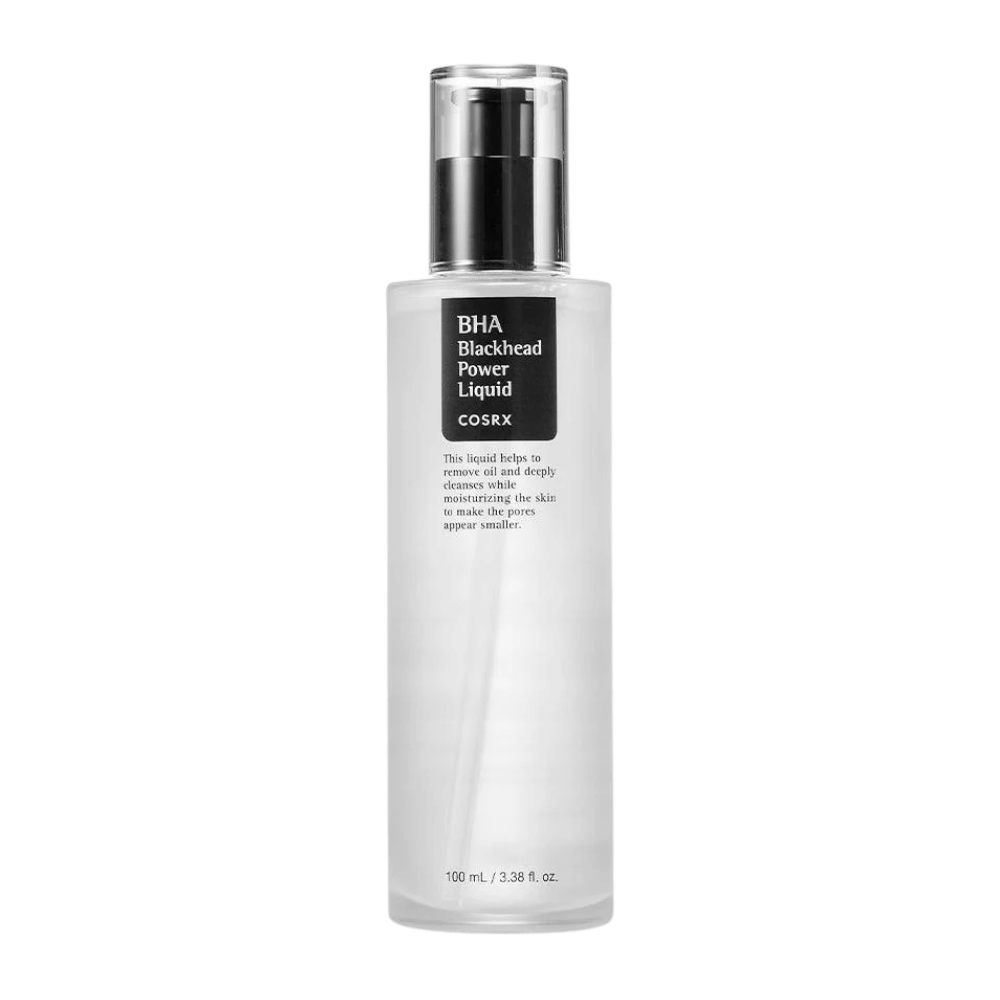 COSRX BHA Blackhead Power Liquid 100 ml – trattamento viso riduttore di pori con BHA per una pelle più chiara e una texture più uniforme.