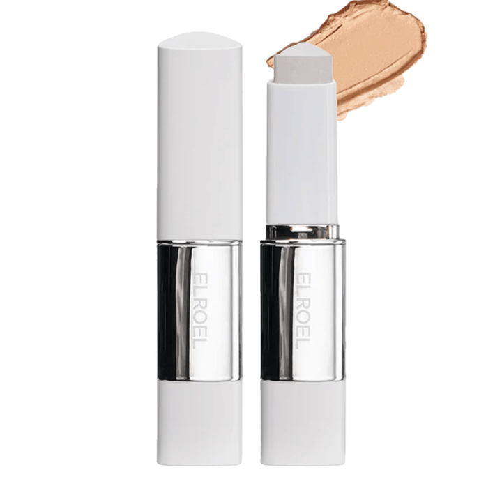 ELROEL Blanc Cover Cream Stick concealer in tonalità profonda con alta copertura e finitura morbida e naturale.