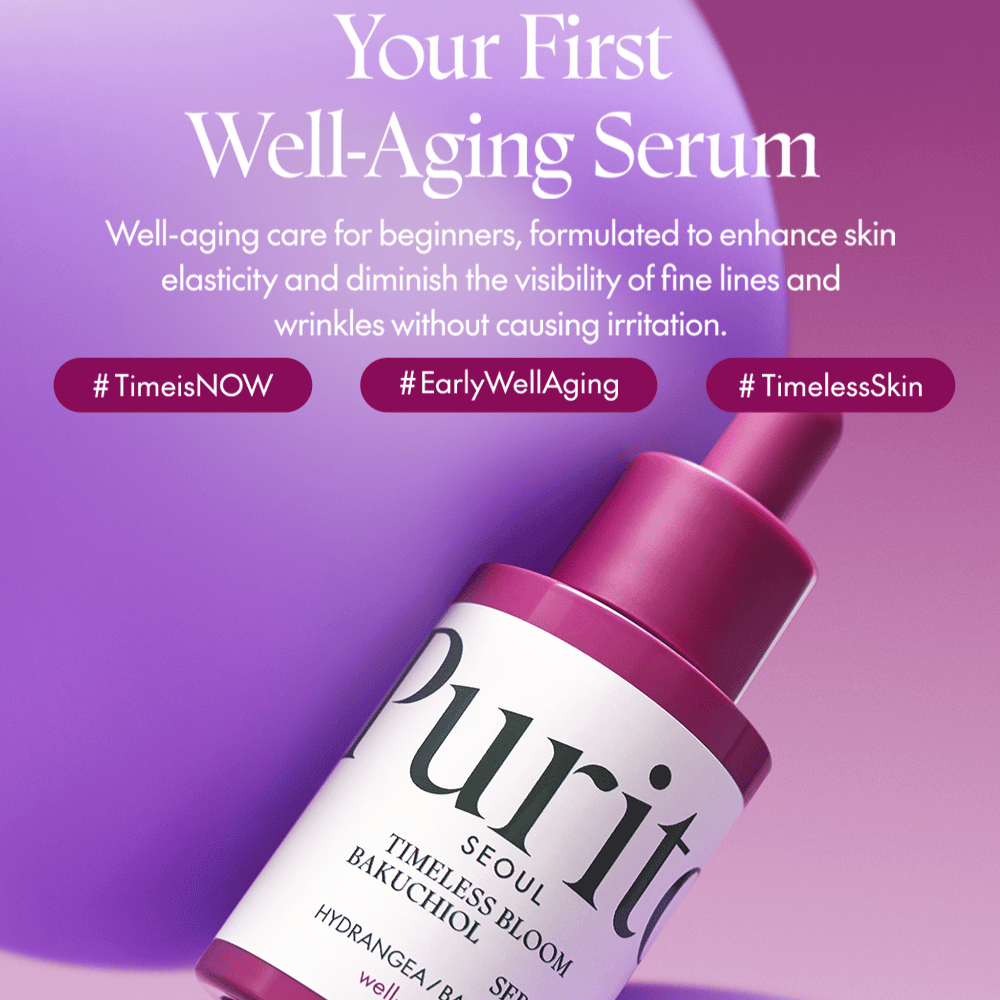 Purito Timeless Bloom Bakuchiol Serum è la tua prima introduzione alla cura dell'invecchiamento sano. Perfetto per i principianti, migliora l'elasticità della pelle e riduce la visibilità delle linee sottili senza irritazione. Scopri la bellezza senza tempo con una formula delicata ed efficace.