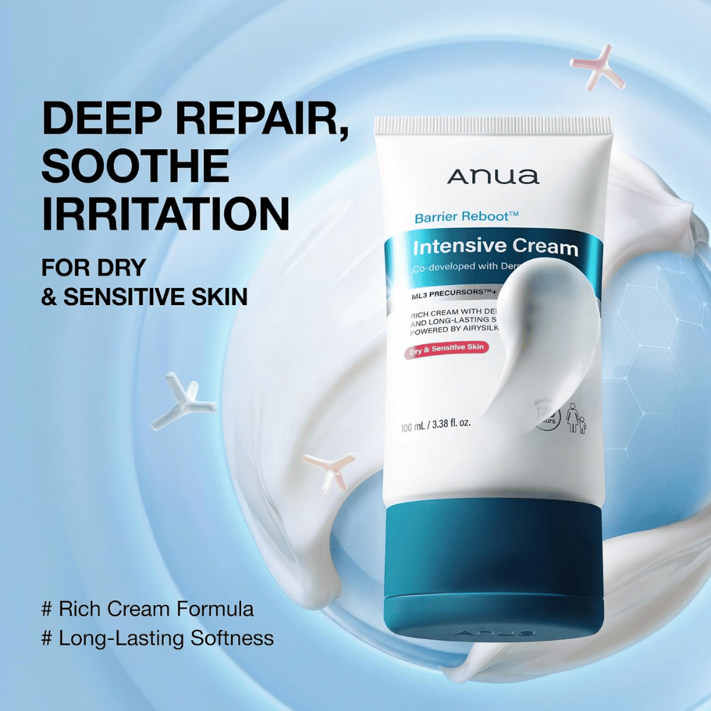 4. Anua Barrier Reboot Intensive Cream – crema viso intensamente idratante per pelle secca e sensibile