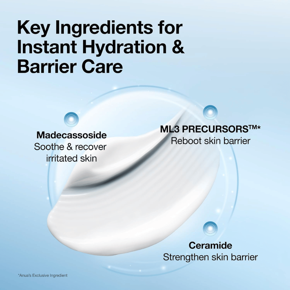 3. Anua Barrier Reboot Intensive Cream – madecassoside e ceramidi che rafforzano la barriera cutanea e leniscono la pelle irritata