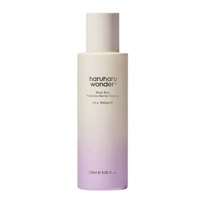Haruharu Wonder Black Rice Probiotics Barrier Essence 120 ml con formula leggera che rinforza la pelle e dona un glow naturale