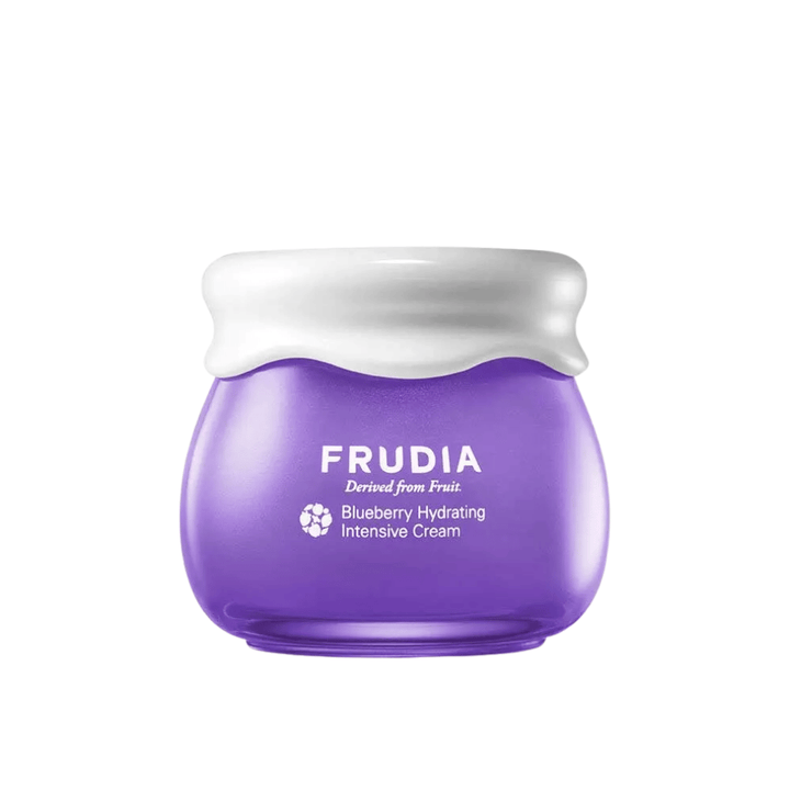 FRUDIA Blueberry Hydrating Intensive Cream – crema viso idratante con estratto di mirtillo che rafforza la barriera cutanea e fornisce idratazione duratura