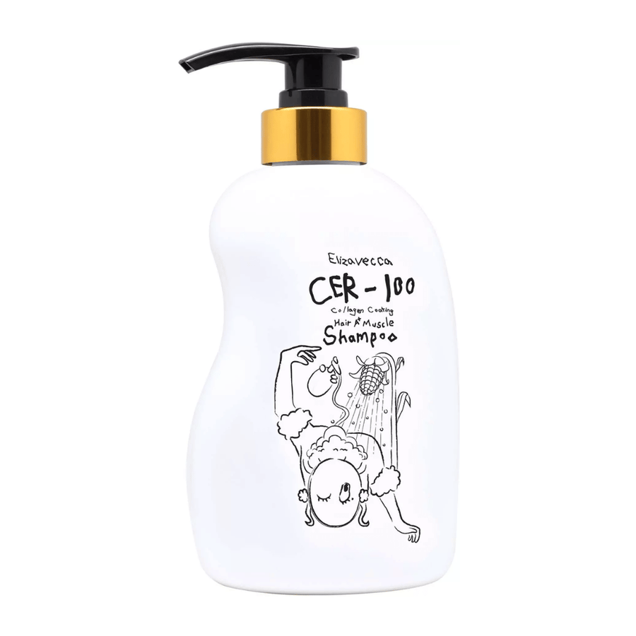 Elizavecca CER-100 Collagen Coating Hair A+ Muscle Shampoo – shampoo al collagene coreano che rinforza i capelli e dona lucentezza