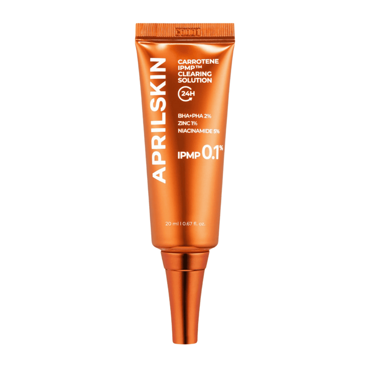 APRILSKIN Carrotene IPMP Clearing Solution 20 ml, trattamento mirato coreano per acne, punti neri e infiammazione con BHA, PHA, zinco e niacinamide