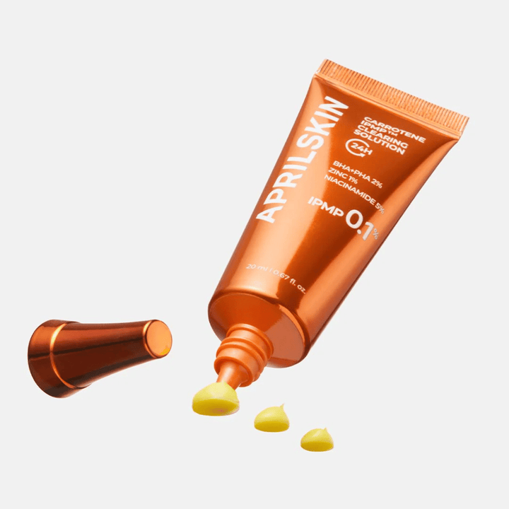 APRILSKIN Carrotene IPMP Clearing Solution trattamento mirato contro brufoli e pelle impura, formula concentrata con IPMP 0.1 % e acidi esfolianti