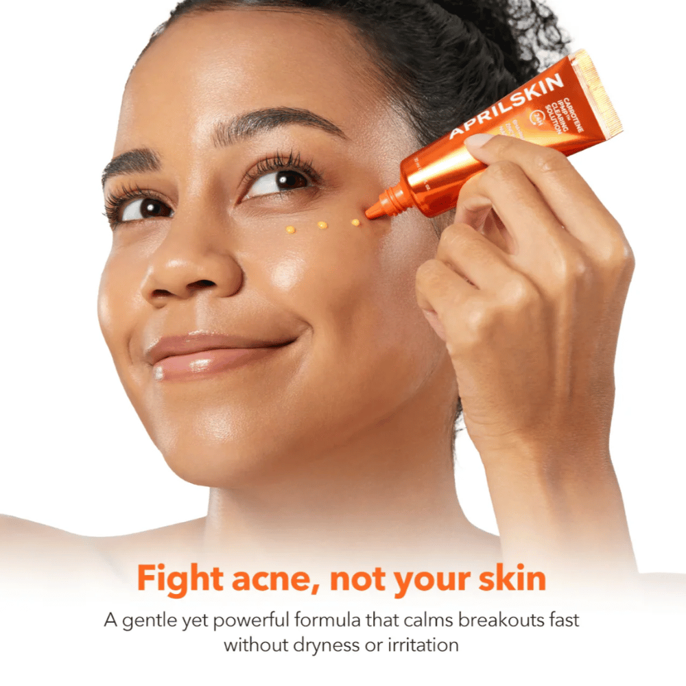 APRILSKIN Carrotene IPMP Clearing Solution si applica come trattamento mirato contro acne e brufoli, formula lenitiva con BHA, PHA, zinco e niacinamide per pelle impura