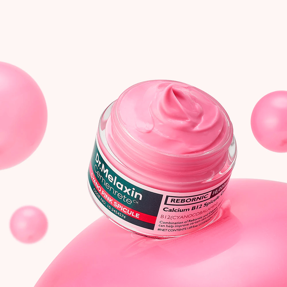 Dr. Melaxin Cemenrete Cyano Pink Spicule Cream con tecnologia B12 e spicule che dona luminosità, migliora la struttura della pelle e rafforza la pelle.