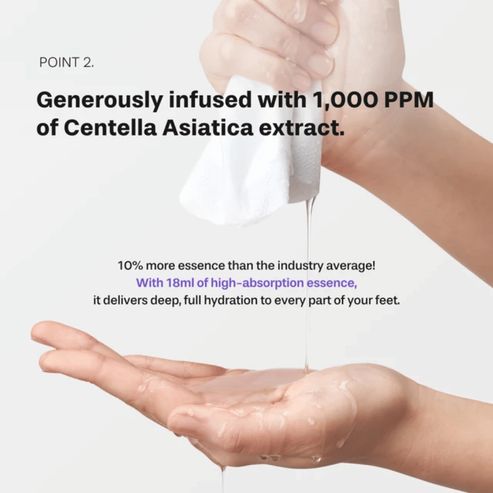 4. Baren Centella Deep Soothing Ritual Foot Mask – maschera piedi idratante con centella asiatica e 18 ml essenza viso per piedi secchi