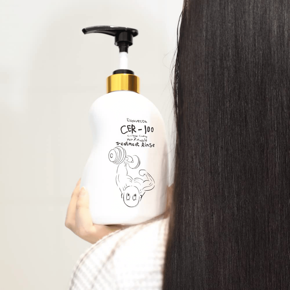 Elizavecca CER-100 Collagen Coating Hair Muscle Treatment Rinse – balsamo riparatore con collagene per capelli lunghi, secchi e danneggiati