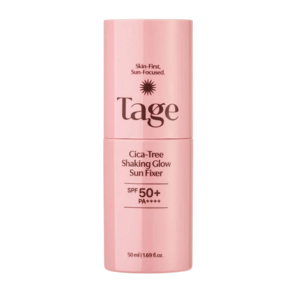 TAGE Cica-Tree Shaking Glow Sun Fixer SPF50+ PA++++ 50 ml – protezione solare coreana