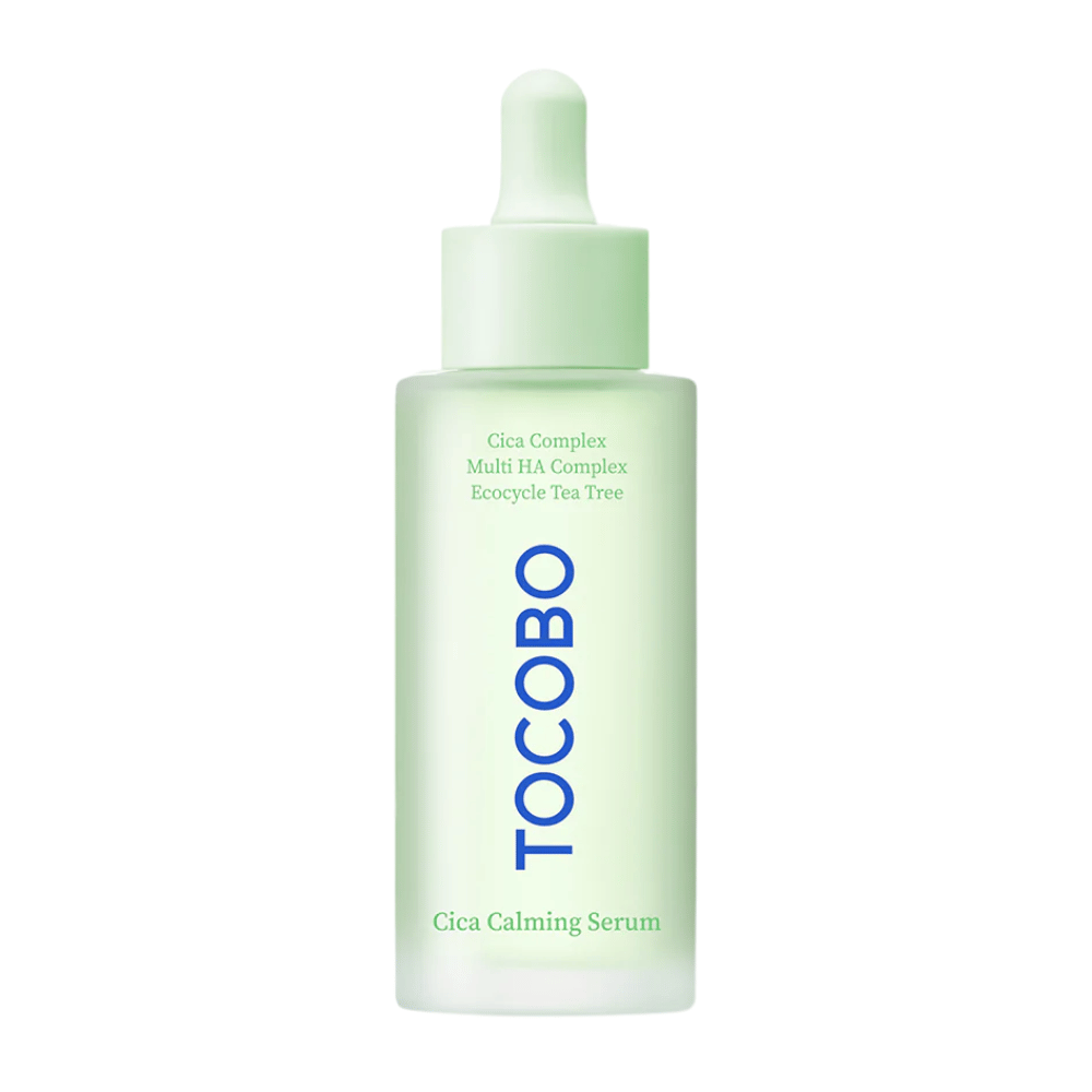 Immagine del prodotto di TOCOBO Cica Calming Serum, siero viso coreano vegano con complesso di cica e acido ialuronico per una pelle calma, idratata ed equilibrata.