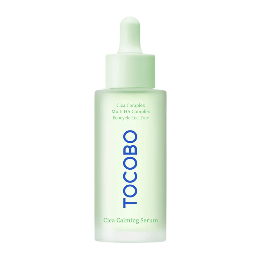 Immagine del prodotto di TOCOBO Cica Calming Serum, siero viso coreano vegano con complesso di cica e acido ialuronico per una pelle calma, idratata ed equilibrata.