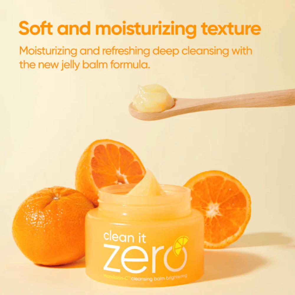 Banila Co Clean It Zero cleansing balm con mandarino e vitamin jelly balm che è delicato sulla pelle e rimuove efficacemente trucco e impurità
