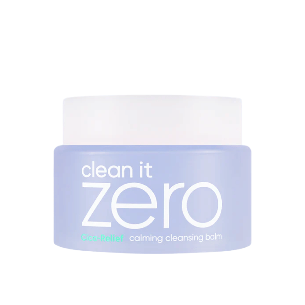 Clean It Zero Cica-Relief Calming Cleansing Balm in confezione originale, balsamo struccante delicato con CICA che calma la pelle e rimuove il trucco senza seccare.