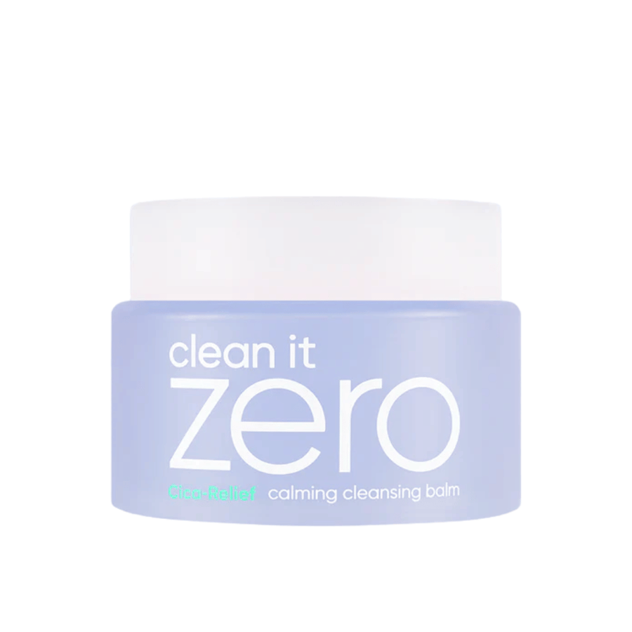 Clean It Zero Cica-Relief Calming Cleansing Balm in confezione originale, balsamo struccante delicato con CICA che calma la pelle e rimuove il trucco senza seccare.
