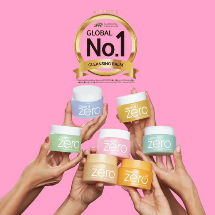 Collezione Clean It Zero Cleansing Balm di BANILA CO, balsamo detergente No.1 globale premiato con diverse varianti adatte a diversi tipi e condizioni di pelle.