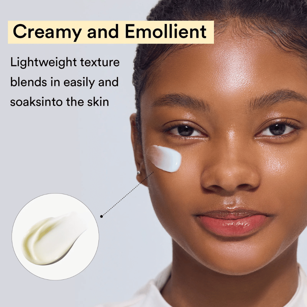Primo piano della texture leggera e cremosa di Abib Collagen Eye Crème che si fonde rapidamente nella pelle e offre idratazione intensa.
