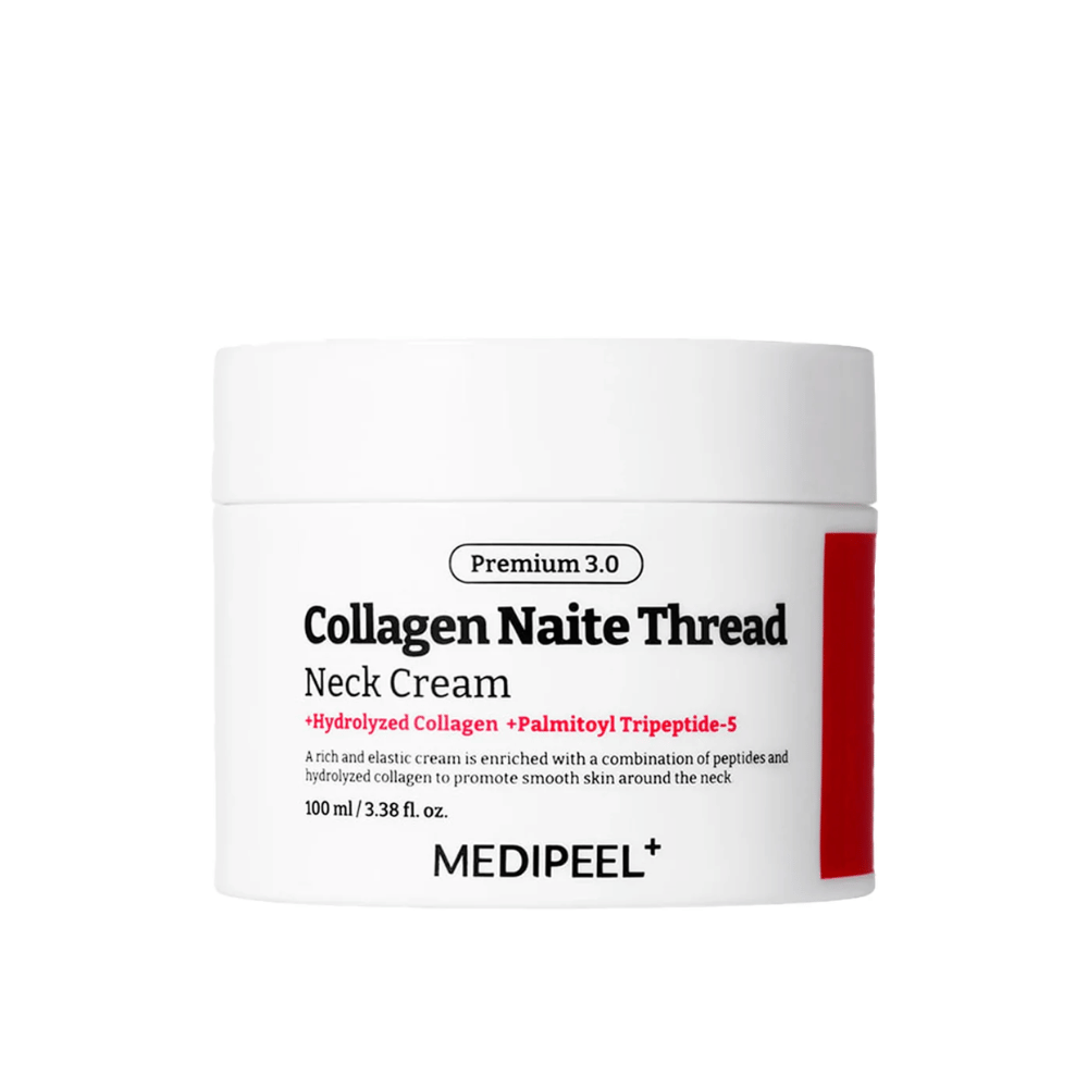 MEDIPEEL Collagen Naite Thread Neck Cream Premium 3.0 100 ml – crema per il collo coreana con collagene e Palmitoyl Tripeptide-5 per rassodare, anti-età e migliorare la struttura della pelle.