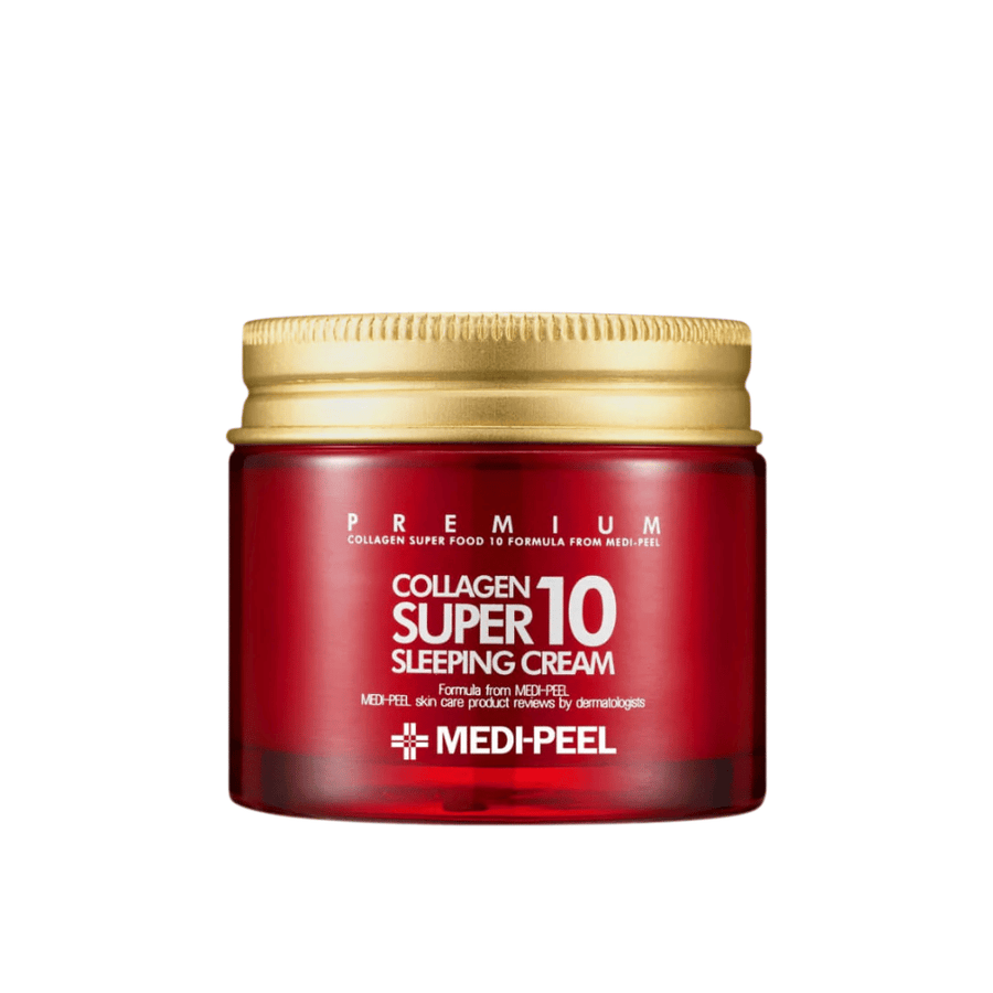MEDI-PEEL Collagen Super 10 Sleeping Cream – crema da notte coreana con collagene per pelle secca, matura e stanca.