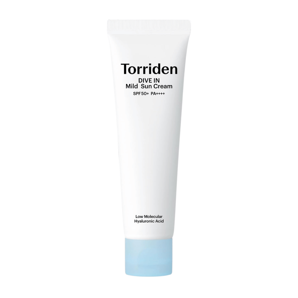 Immagine pulita del prodotto Torriden DIVE-IN Mild Sun Cream su sfondo bianco.