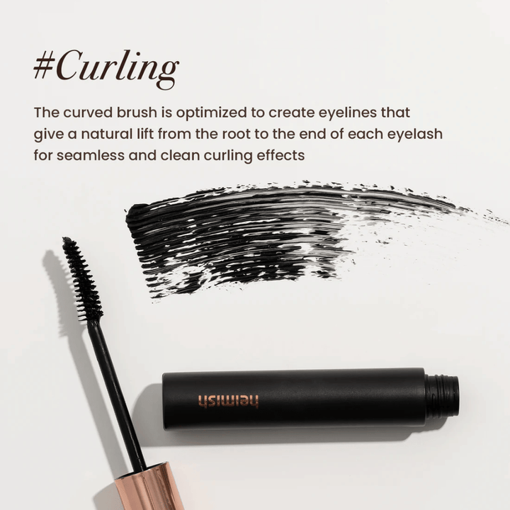 Heimish Dailism Smudge Stop Mascara Curling con spazzola curva che solleva e modella le ciglia per un risultato di arricciatura naturale ma duraturo.