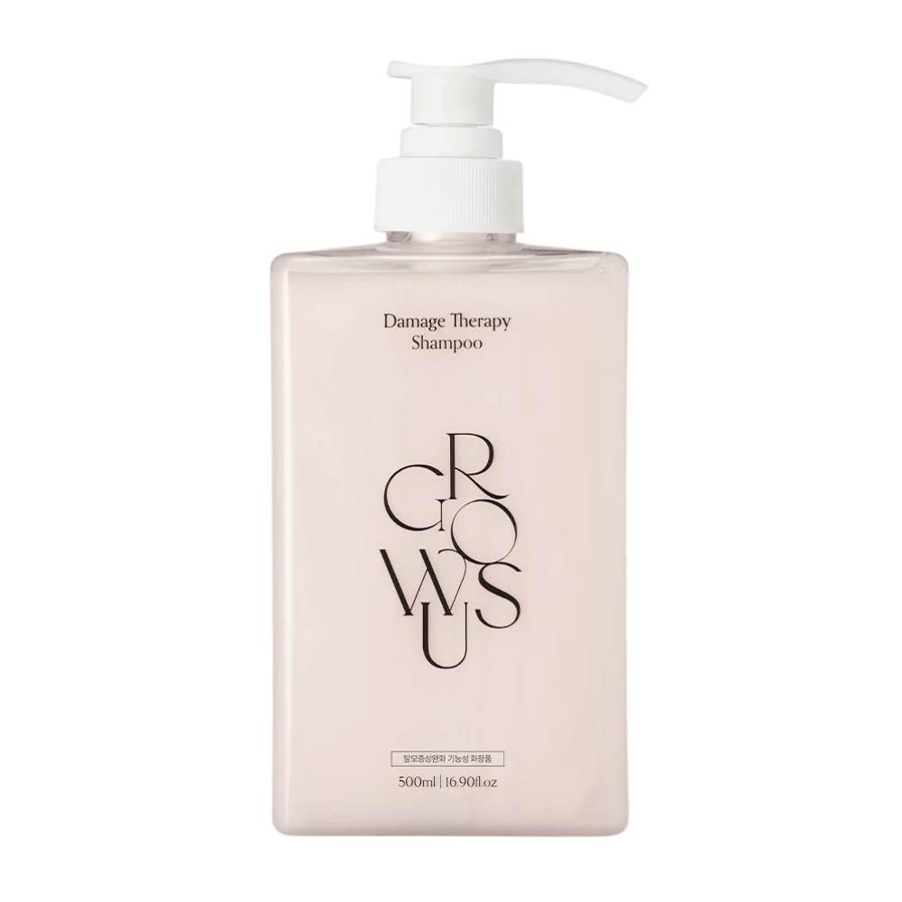 GROWUS Damage Therapy Shampoo EX shampoo riparatore da 500 ml immagine del prodotto su sfondo bianco