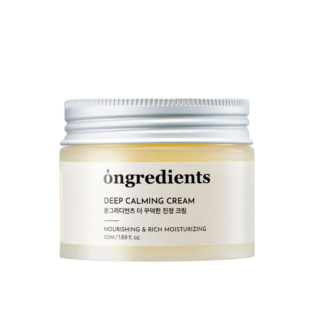 Ongredients Deep Calming Cream – crema idratante vegana con burro di karitè e centella per nutrimento, calma e barriera cutanea più forte.