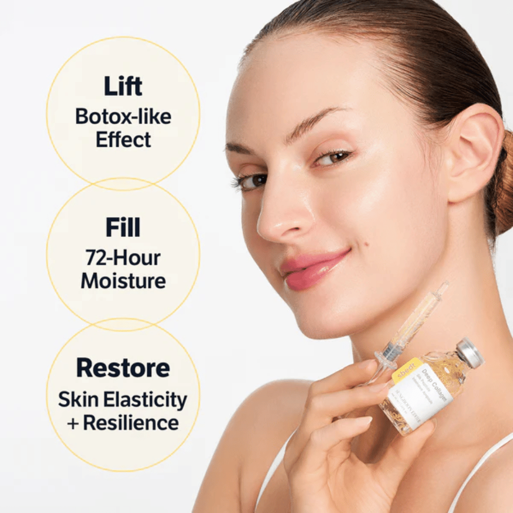 SUNGBOON EDITOR Deep Collagen Silk Peptide Intensive Ampoule – siero anti-età con peptidi che aiutano a rendere la pelle più soda, migliorare l'elasticità e idratare fino a 72 ore.