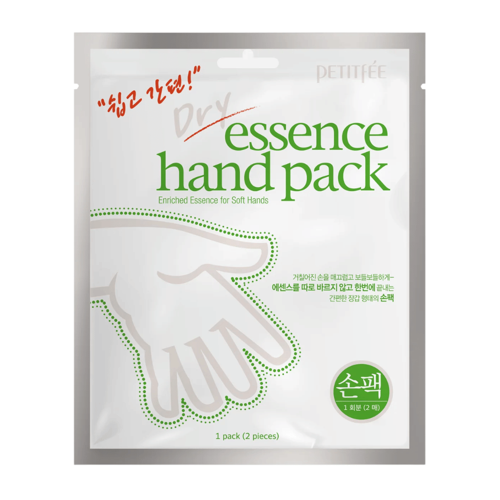 PETITFEE Dry Essence Hand Pack maschera mani nutriente con burro di karité, urea e acido ialuronico per un’idratazione intensa
