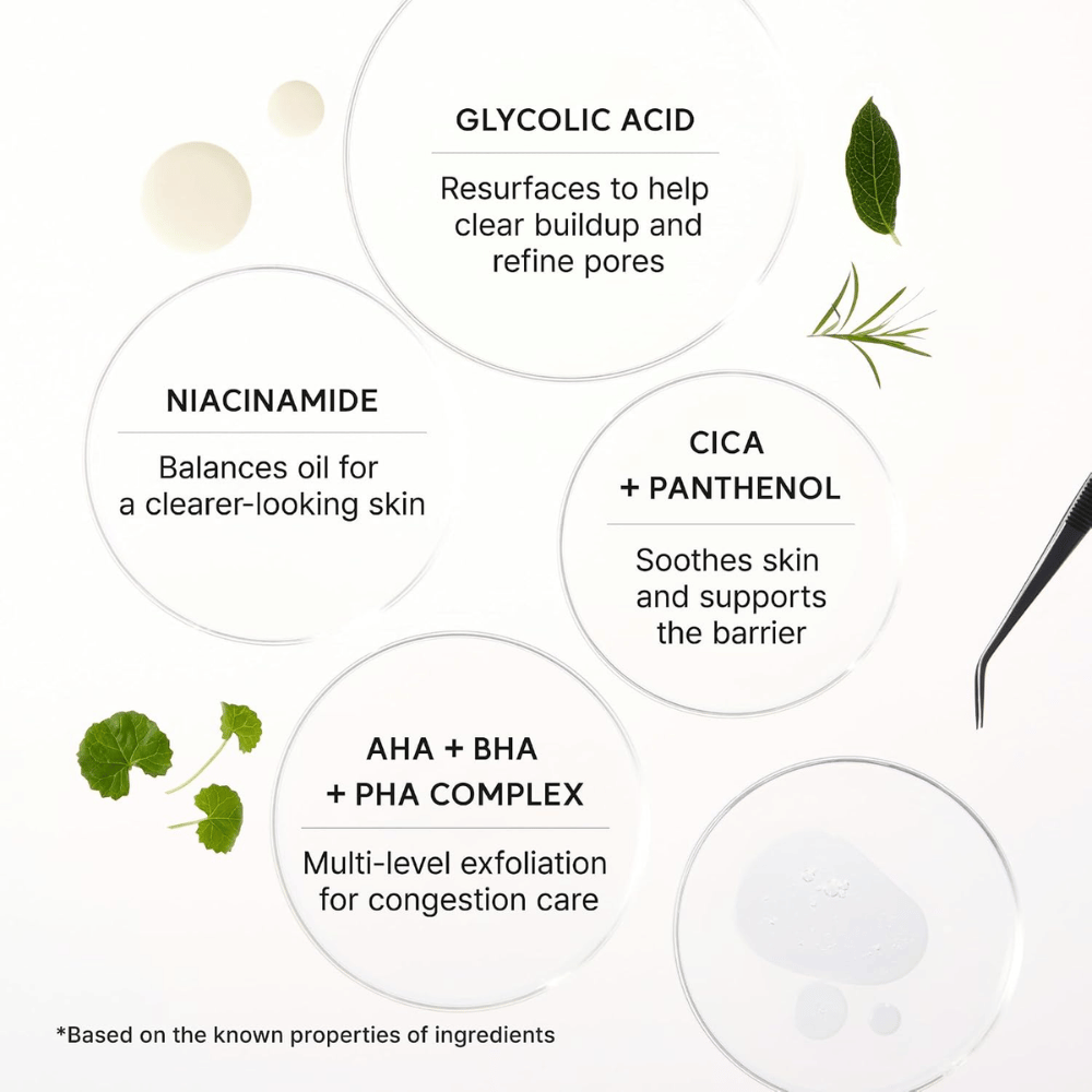 Arencia Eraser Shot Glycolic Acid Booster – acido glicolico, niacinamide, cica, pantenolo e AHA BHA PHA